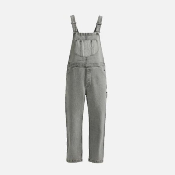 Lee Men's Paneled Bib Denim Overalls Size XXL Classic Design Grey Wash New - Picture 1 of 15